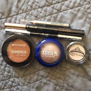 Unopened/unused eyeshadow, highlighter, liner